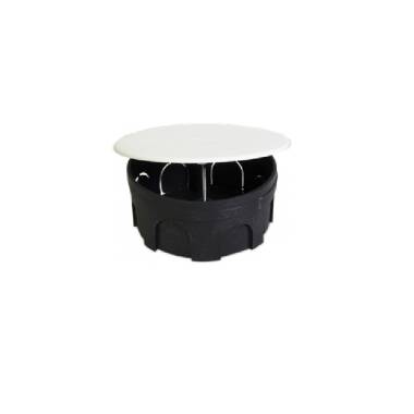 Round junction box 40×80 with cover and metal clip C18GM