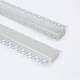 Bild von Aluminiumprofil Gipseinbau für LED Streifen bis 20mm mit durchgehender Abdeckung