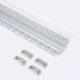 Bild von Aluminiumprofil Gipseinbau für LED Streifen bis 20mm mit durchgehender Abdeckung