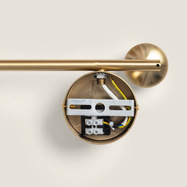 Image de Plafonnier Métal et Verre Moonlight Brass 4 Spots