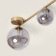 Image de Plafonnier Métal et Verre Moonlight Brass 4 Spots