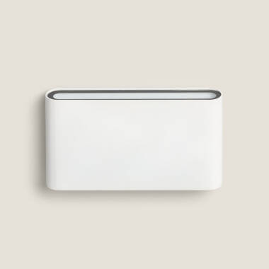 Image of 12W Luming White Rectangular Aluminum IP65 Double Sided LED Outdoor Wall Light
