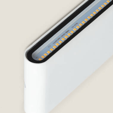 Image of 12W Luming White Rectangular Aluminum IP65 Double Sided LED Outdoor Wall Light