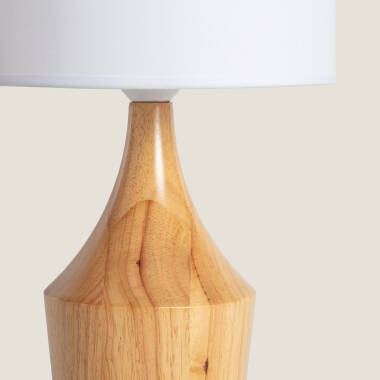 Bild von Tischlampe aus Holz Dabai