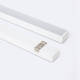 Bild von Aluminiumprofil Aufbau für LED Streifen bis 20 mm mit durchgehender Abdeckung