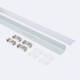 Bild von Aluminiumprofil Aufbau für LED Streifen bis 20 mm mit durchgehender Abdeckung