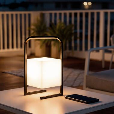 Image of Tiber Portable Outdoor LED Table Lamp with USB Rechargeable Battery
