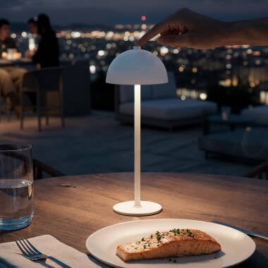 Kael Portable Metal LED Table Lamp with USB Rechargeable Battery