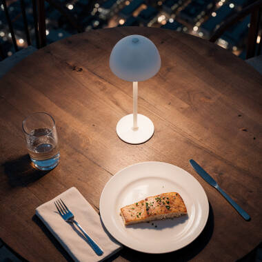 Image of Kael Portable Metal LED Table Lamp with USB Rechargeable Battery