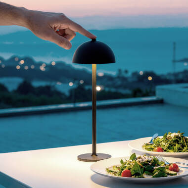 Kael Portable Metal LED Table Lamp with USB Rechargeable Battery