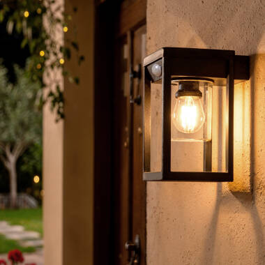 Wandleuchte Außen Solar LED 2W Aluminium mit Bewegungssensor Devah