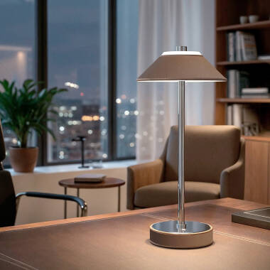 Bild von LED-Tischlampe 3W Tragbar Leder und Metall mit wiederaufladbarem USB-Akku Limer