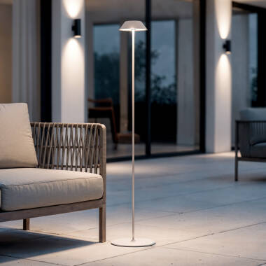 Lampadaire LED Portable Extérieur avec Batterie USB Rechargeable Métal Hoima