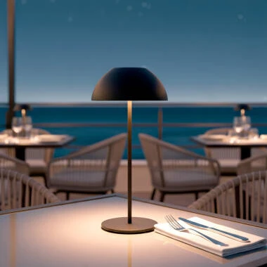 Lampe à Poser Portable LED 2W avec Batterie Rechargeable USB Métal Mugla