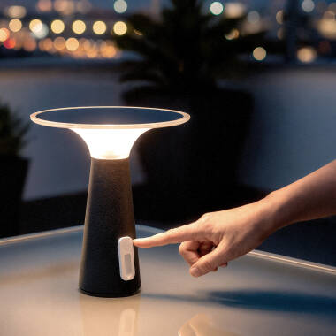 LED Solar-Tischlampe für Außenbereich 3W Tragbar mit wiederaufladbarem USB-Akku Soucha