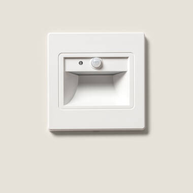 Afbeelding van LED Wandlamp  1,5 W Inbouw met PIR en Schemering Sensor