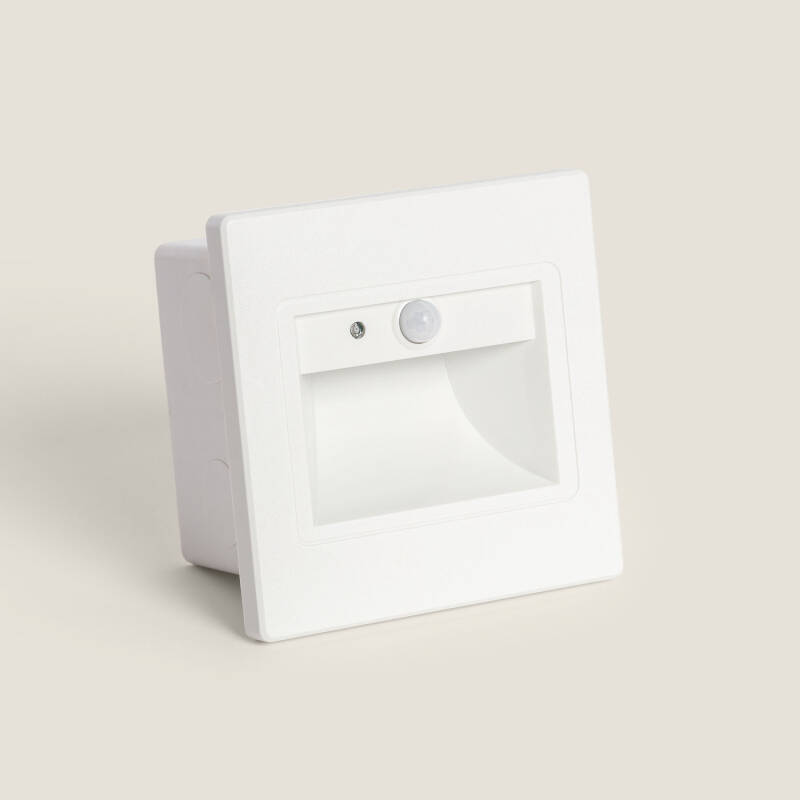 Afbeelding van LED Wandlamp  1,5 W Inbouw met PIR en Schemering Sensor