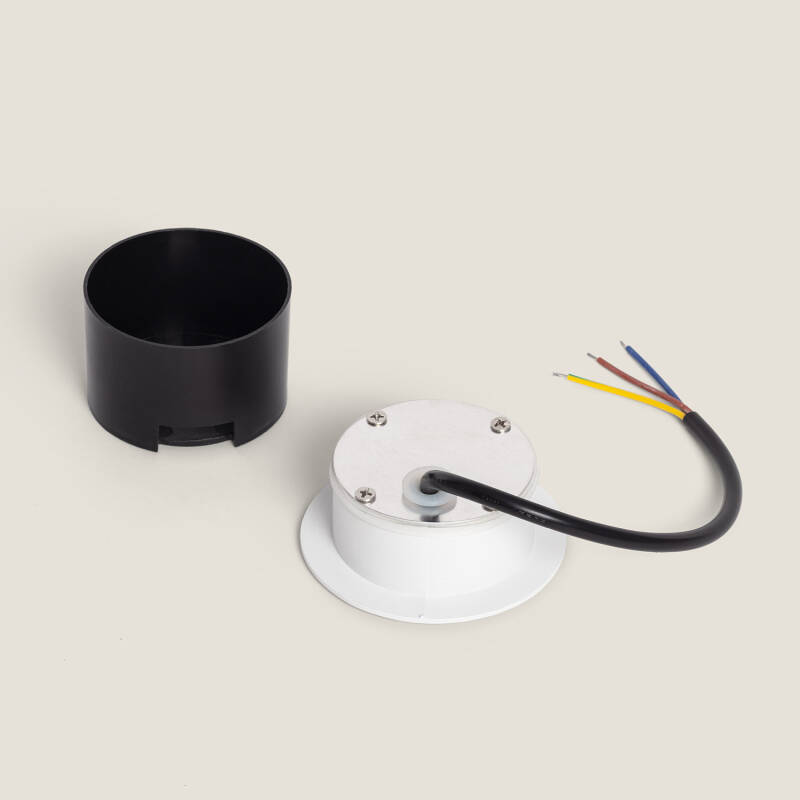Image of Adam 3W Round Oval Recessed LED Wall Light White