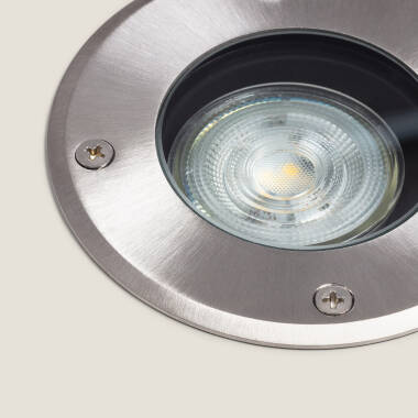 Immagine di Segnapasso Circolare Incasso a Terra per GU10 Inox