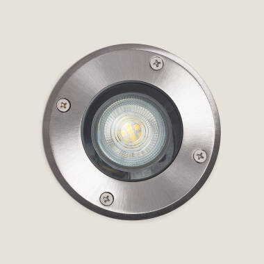 Immagine di Segnapasso Circolare Incasso a Terra per GU10 Inox