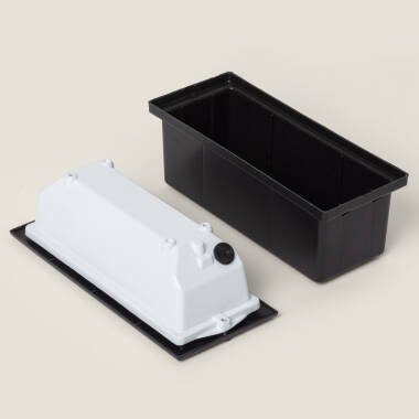 Image of Glass Outdoor Recessed Wall Light for E27 Bulb