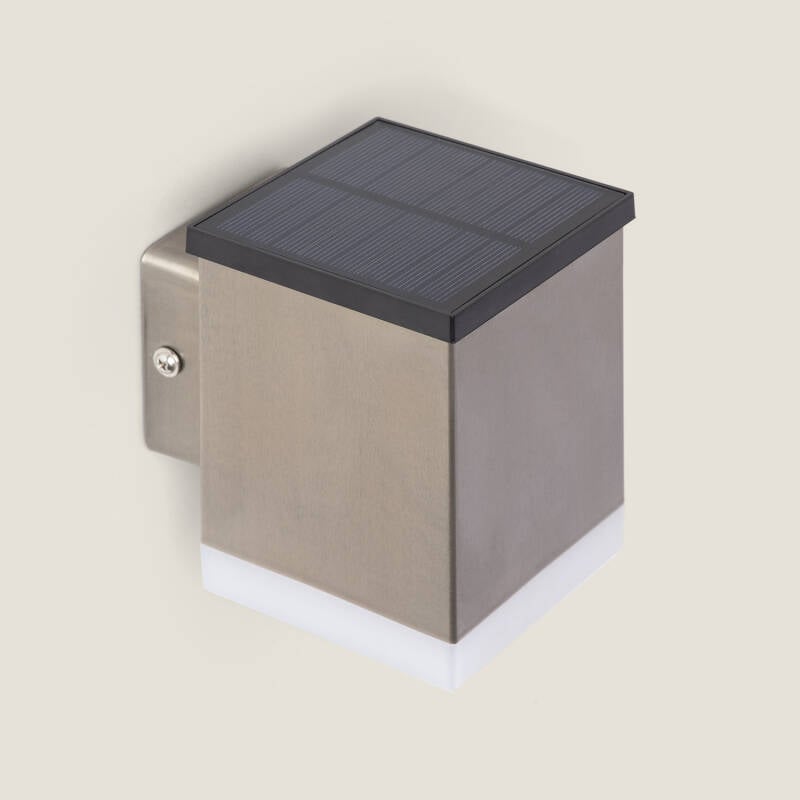 Image de Applique Murale Extérieure Solaire LED en Acier Inoxydable Jafaro