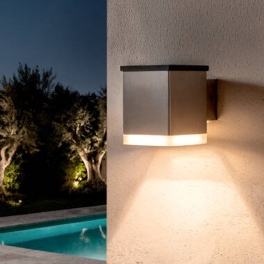 Bild von LED-Wandleuchte Aussen Solar aus Aluminium Jafaro