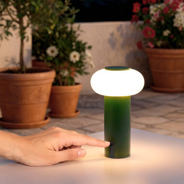Lampe à poser LED portable extérieur métal avec batterie rechargeable Katse