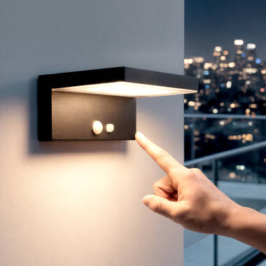 Wandleuchte Außen Solar LED 5W  Aluminium mit Bewegungssensor Bran