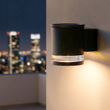 Wandleuchte Außen Solar LED Aluminium Draco
