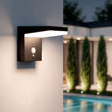 LED Wandleuchte Außen Solar 5W Aluminium mir Bewegungssensor Edwan