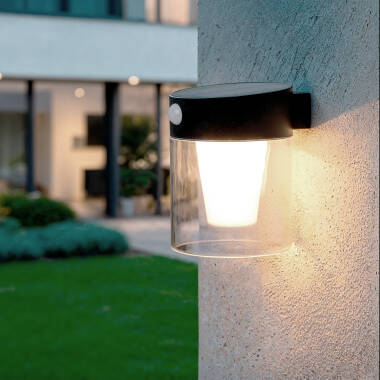 Immagine di Applique da Parete per Esterni Solare LED 1,5W Alluminio con Sensore di Movimento Efren Immagine di Applique da Parete per Esterni Solare LED 1,5W Alluminio con Sensore di Movimento Efren