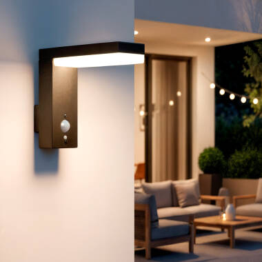 LED Wandleuchte Außen Solar 2W Aluminium mit Bewegungssensor Goran