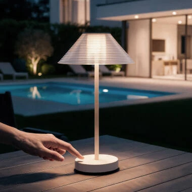 Lampe à Poser LED Portable Extérieure avec Batterie USB Rechargeable Métal Katuma
