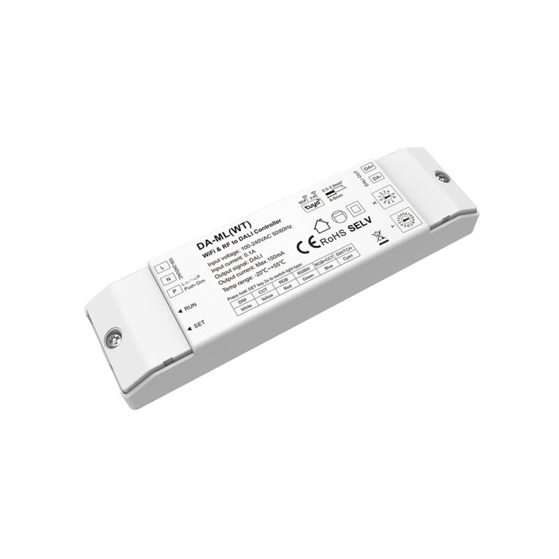 Afbeelding van DALI WiFi-Dimmer Compatibel met Drukknop en RF-Afstandsbediening SKYDANCE DA-ML(WT)