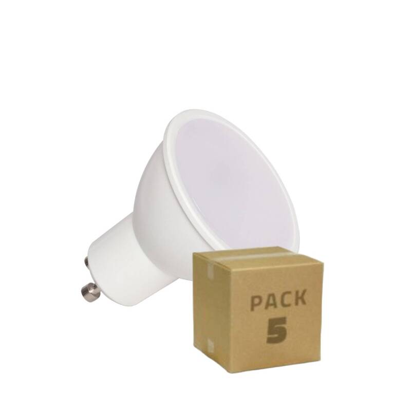 Image of Pack of 5 GU10 6W LED Bulbs 100º 550lm 