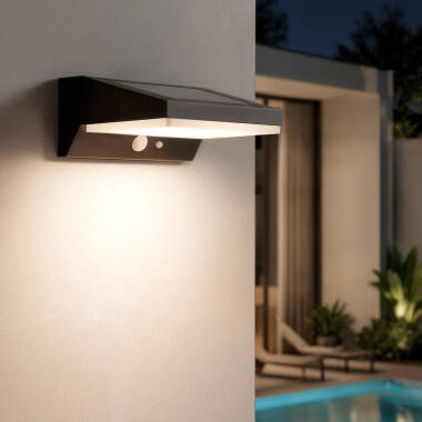 LED Wandleuchte Außen Solar 5W Aluminium mit Bewegungssensor Ivar