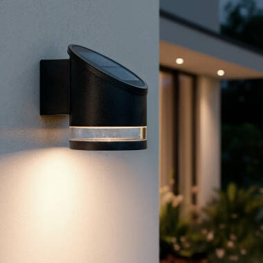 Eddan Aluminium Outdoor Solar LED Wall Lamp