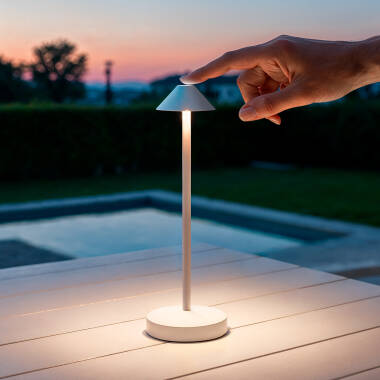 Image of Magatzi Metal Portable Outdoor LED Table Lamp with Rechargeable Battery
