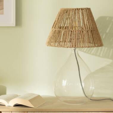 Tafellamp Jute en Glas Aurora