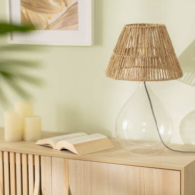 Image of Aurora Jute & Glass Table Lamp 