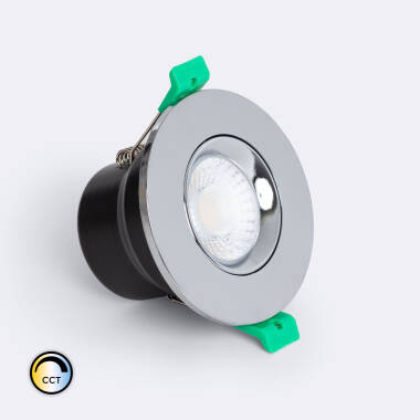 Round Adjustable Dimmable 5-8W LED Downlight Ø65mm Cut Out Solid Design Fire Rated IP66