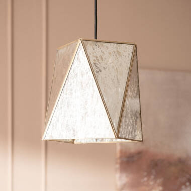 Pendelleuchte aus Metall und Glas Mattina