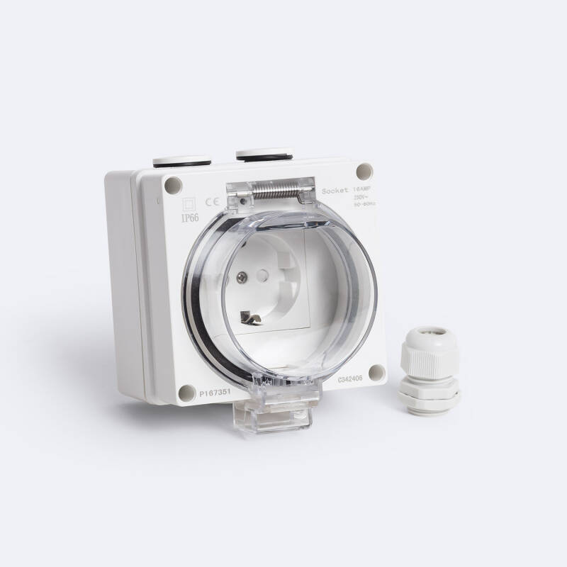 Immagine di Presa esterna stagna Schuko tipo F IP66 Immagine di Presa esterna stagna Schuko tipo F IP66