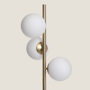 Bild von Stehlampe Metall und Glas Moonlight Brass Round 3 Strahler Bild von Stehlampe Metall und Glas Moonlight Brass Round 3 Strahler