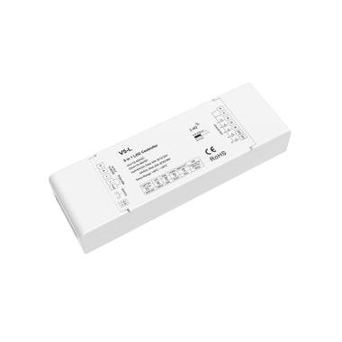 Controller striscia LED monocolore/CCT/RGB/RGBW/RGB+CCT 12-24V SKYDANCE V5-L Compatibile con pulsante e telecomando RF