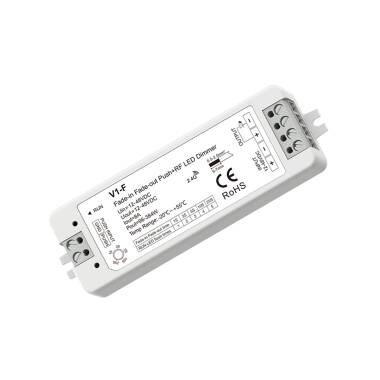 Stmívač pro Jednobarevný LED Pásek 12-24-48V Plynulé Zapnutí FADE SKYDANCE V1-F Kompatibilní s Tlačítkem a RF Dálkovým Ovladačem