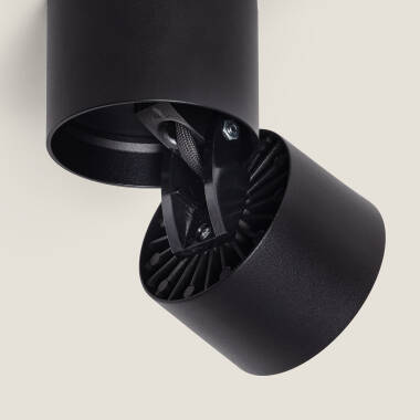 Image of New Onuba Aluminium 7W Black Round LED Ceiling Lamp Image of New Onuba Aluminium 7W Black Round LED Ceiling Lamp