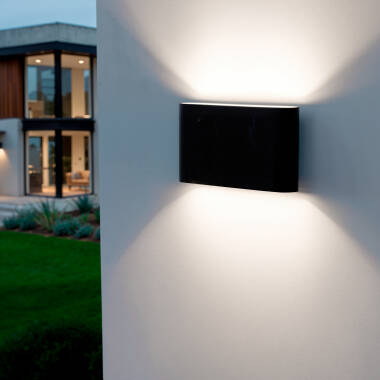 Bild von LED-Wandleuchte 10W Aussen Doppelseitige Beleuchtung Rechteckig Schwarz Einar