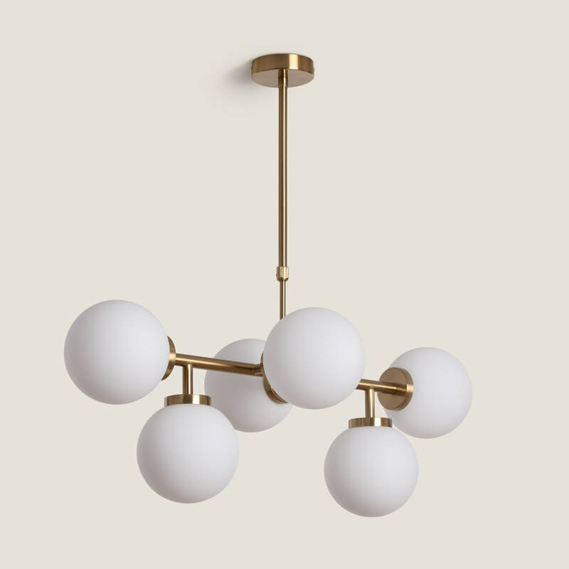 Bild von Pendelleuchte Metall und Glas Lautrec Bild von Pendelleuchte Metall und Glas Lautrec